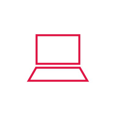 Dizüstü bilgisayar simgesi vektör çizimi 