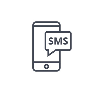 akıllı telefon simgesi basit vektör illüstrasyonu