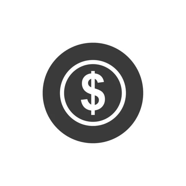 Dollar Coin Icon Vector Illustration — Stock Vector