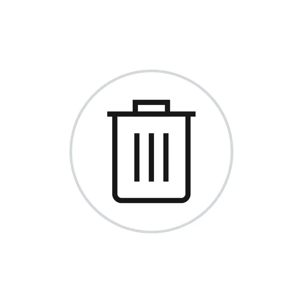 Lixo Bin Ícone Web Ilustração —  Vetores de Stock