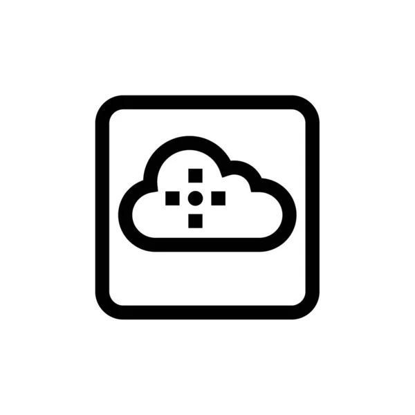 Icon Vektor Illustration Für Cloud Computing — Stockvektor