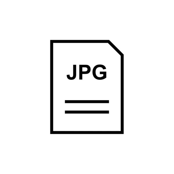 Jpg Fil Ikon Vektor Illustration Enkel Design — Stock vektor