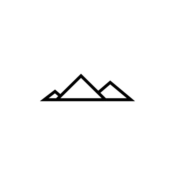 Giza Pyramids Icon Egyptian Culture Sign Vector Illustration — Stock Vector