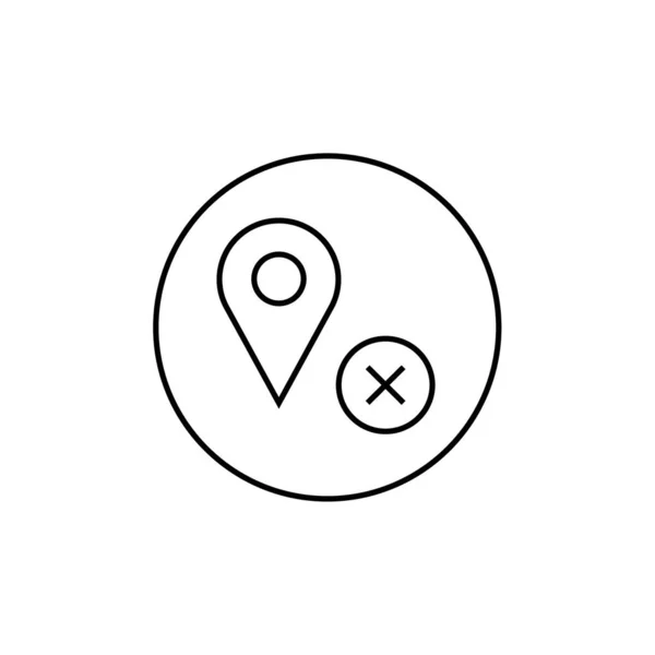 Location Icon Vector Isolated White Background Your Web Mobile App — Stok Vektör