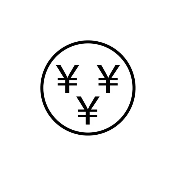 日元符号 货币图标矢量插图 — 图库矢量图片
