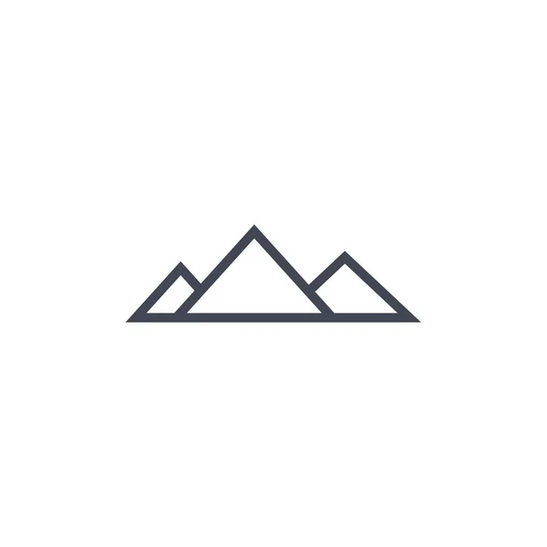 Giza Pyramiden Ikone Ägyptische Kultur Zeichen Vektorillustration — Stockvektor