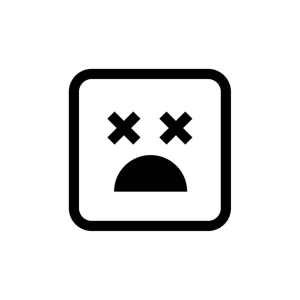 Icono Emoticono Cara Ilustración Vectorial — Vector de stock