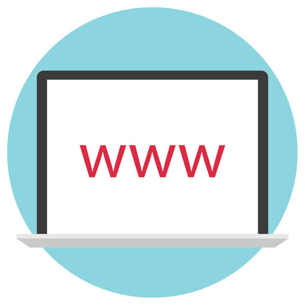 web browser flat icon, vector illustration 