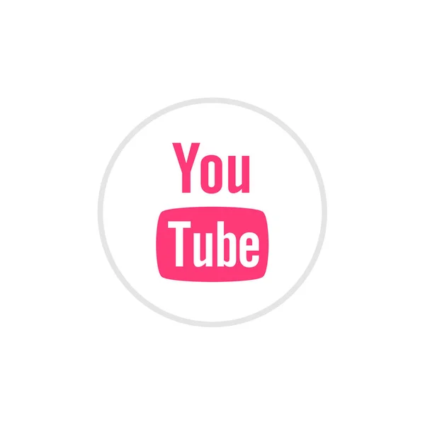 Youtubeシンプルなアイコンベクトルイラスト ビデオ メディアコンセプト — ストックベクタ