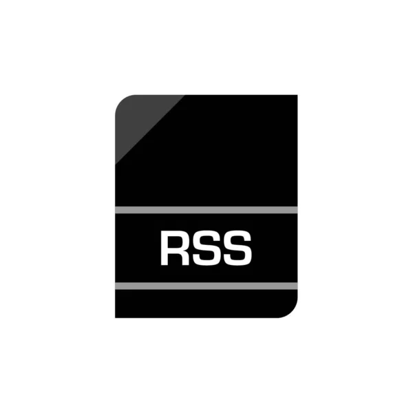 Rss Dateiformat Symbol Vektorillustration Einfaches Design — Stockvektor