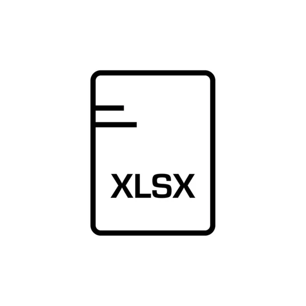 Icône Format Fichier Xlsx Illustration Vectorielle Conception Simple — Image vectorielle