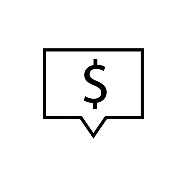 Dollar Signe Icône Vectoriel Illustration — Image vectorielle