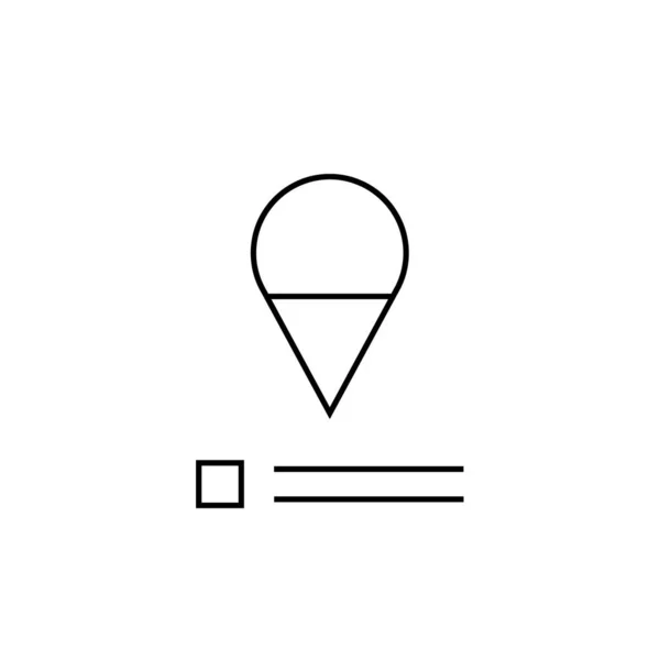 Значок Розташування Вектор Ізольований Білому Тлі Дизайну Вашого Веб Мобільного — стоковий вектор