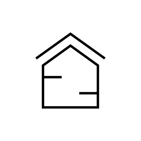 Іконка Будинку Вектор Ізольовано Білому Тлі Концепція Логотипу Будівельного Знака — стоковий вектор