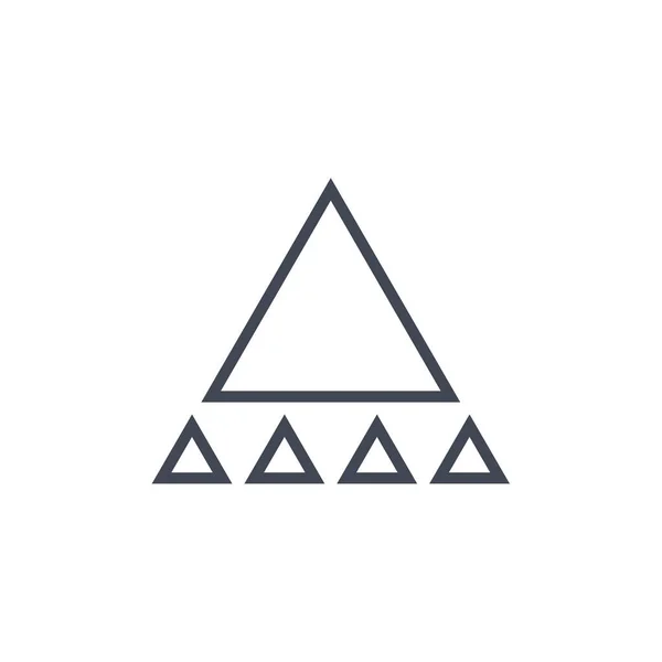 抽象的な幾何学的形状三角形創造的な抽象的なデザイン — ストックベクタ