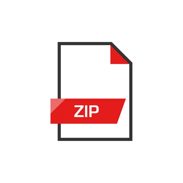 Zip Uzantı Belge Adı — Stok Vektör