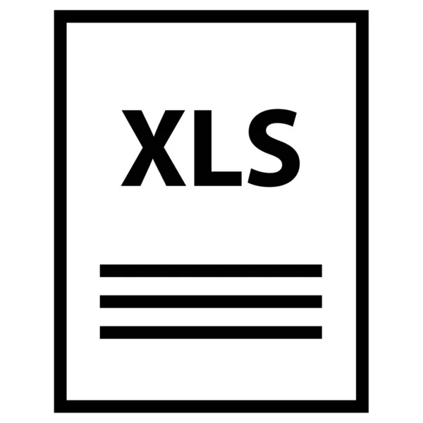Значок Формату Файлів Xls Векторна Ілюстрація Простого Дизайну — стоковий вектор