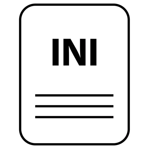 Ini Nom Fichier Extension Icon — Image vectorielle