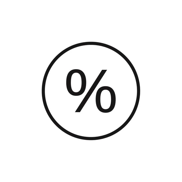 Porcentaje Tasa Icono Vector Ilustración — Vector de stock