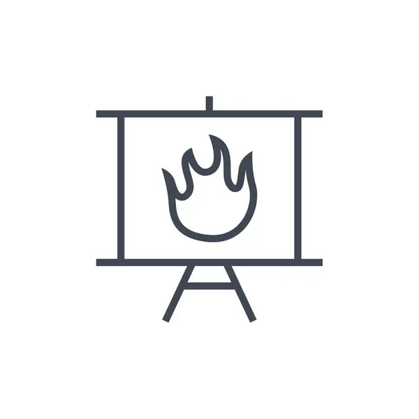 Tűz Ikon Elszigetelt Fehér Background Vektoros Illusztráció — Stock Vector