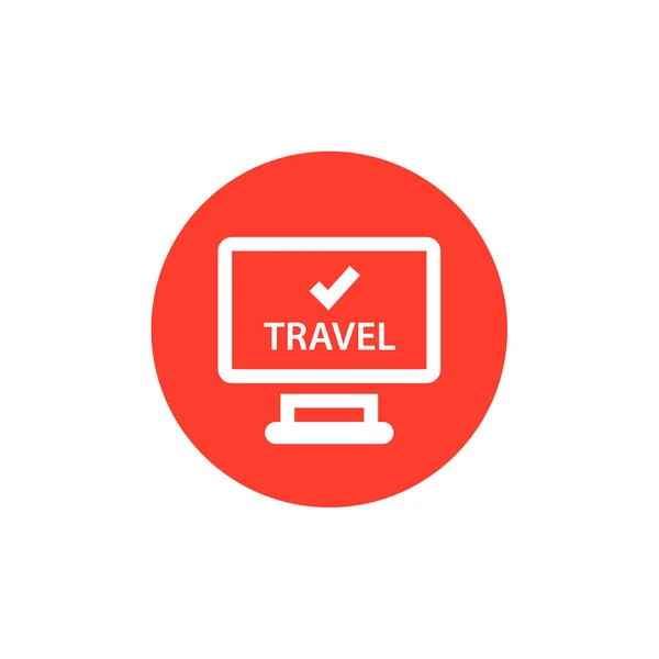Seyahat Simgesi Logo Tasarımı Şablon Çizimi — Stok Vektör
