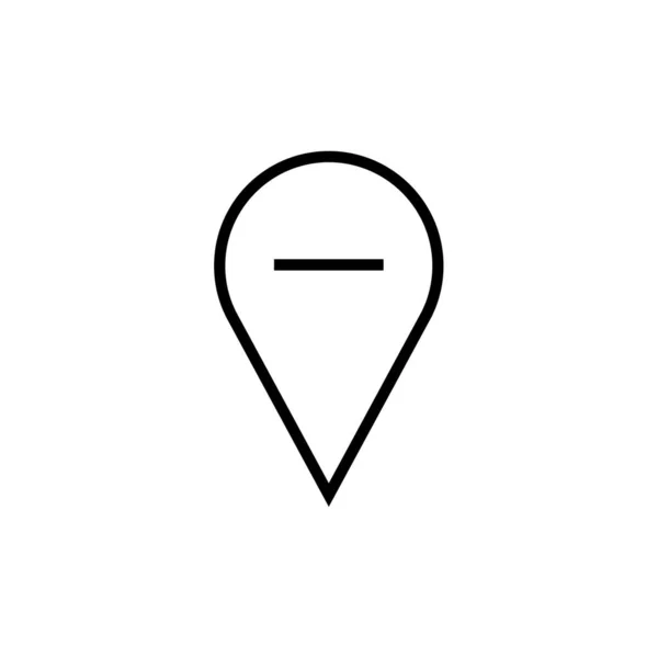Location Pin Icon Vektor Isoliert Auf Weißem Hintergrund — Stockvektor