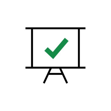 check mark icon. flat design. vector illustration        