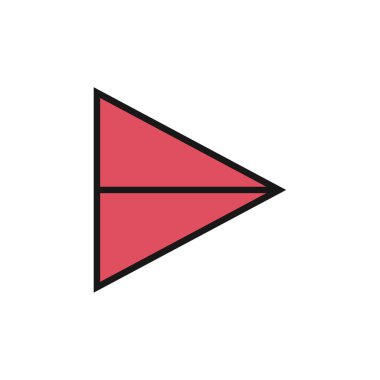 Sağ ok simgesi basit vektör illüstrasyonu