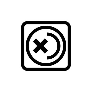 Soyut çokgen geometrik şekil simgesi, vektör illüstrasyonu