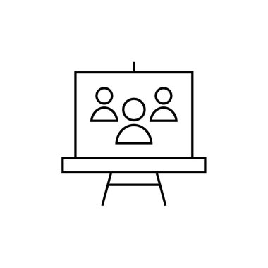 Beyaz arkaplan üzerindeki sunum vektörü illüstrasyonu