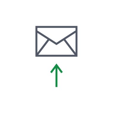 e- posta web simgesi, basit illüstrasyon