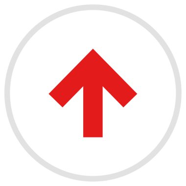 yukarı ok simgesi vektör illüstrasyonu