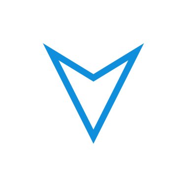 işaretleyici ok simge vektör illüstrasyonunu aşağı doğru gps