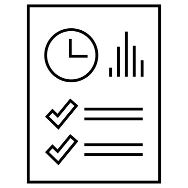 iş raporu simgesi basit illüstrasyon