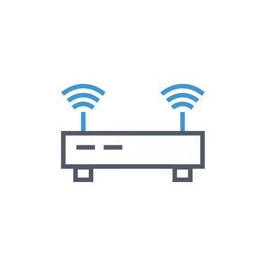 router simgesi vektör illüstrasyonu