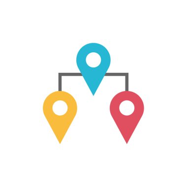 Navigasyon iğne işareti basit simge, vektör illüstrasyonu