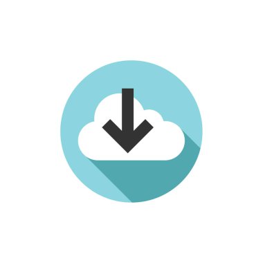 bulut depolama basit simge vektör çizimi  