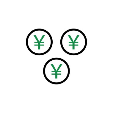 yen simgesi. Beyaz arkaplandaki izole vektör. düz vektör sembolü tasarımı 