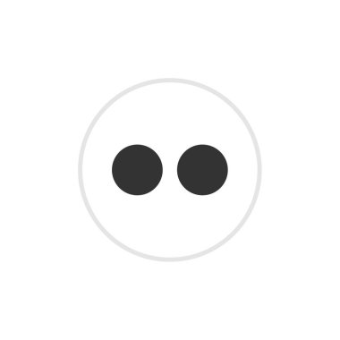 Flickr logosu, görüntü sunucu ve video sunucu servisi ve çevrimiçi topluluk, vektör illüstrasyonu