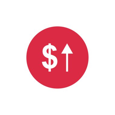 Dolar simgesi, hisse vektörü çizimi düz tasarım biçimi 