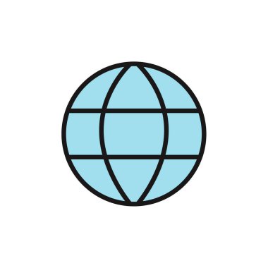 dünya simgesi, vektör illüstrasyonu 