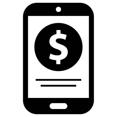 akıllı telefon simgesi basit vektör illüstrasyonu