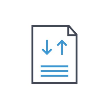 belge simgesi, beyaz arkaplan. 