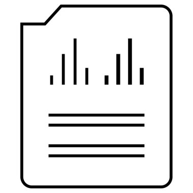 iş raporu simgesi basit illüstrasyon