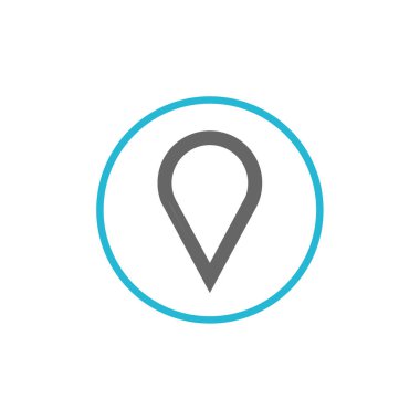 Harita, konum basit simge vektör çizimi  