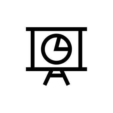 İş sunum simgesi vektör illüstrasyonu