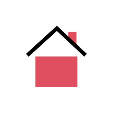 ev logosu tasarım şablonu vektör çizimi izole edildi 