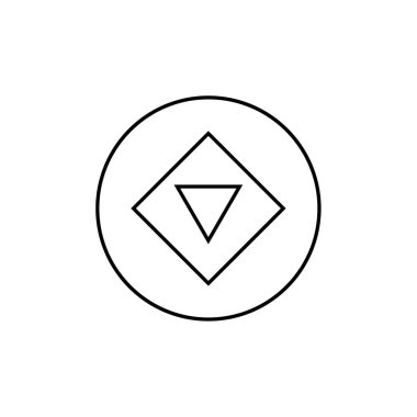 Soyut çokgen geometrik şekil simgesi, vektör illüstrasyonu