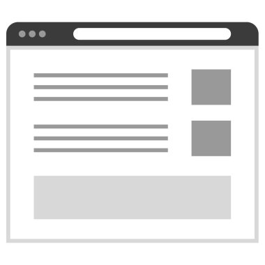 Web sitesi ve uygulama tasarımı için tarayıcı vektör simgesi 