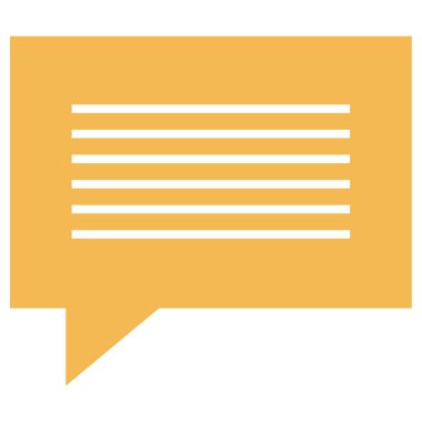 kabarcık sohbet simgesi vektör illüstrasyonu, konuşma balonu işareti  